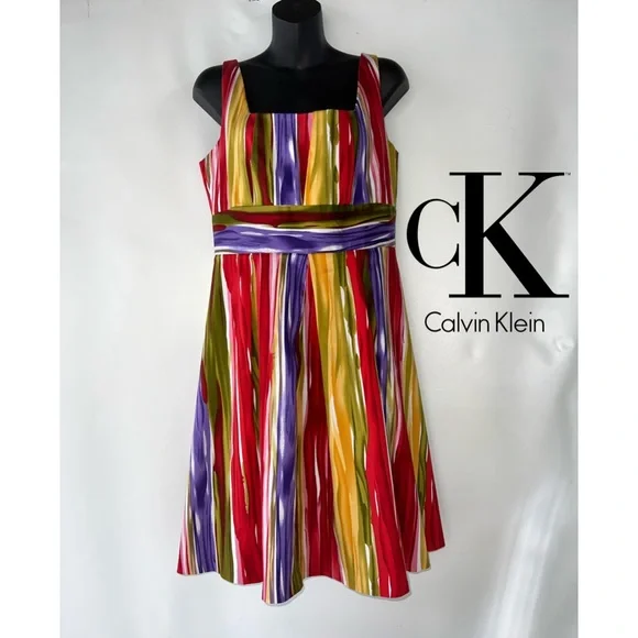 Calvin Klein Colorful Dress - Picture 1 of 10